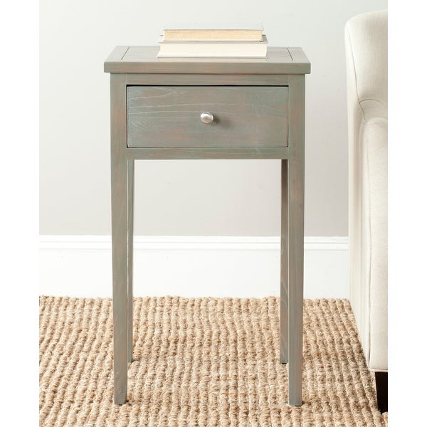 SAFAVIEH Abel Ash Grey End Table - 16.9 x 14.2