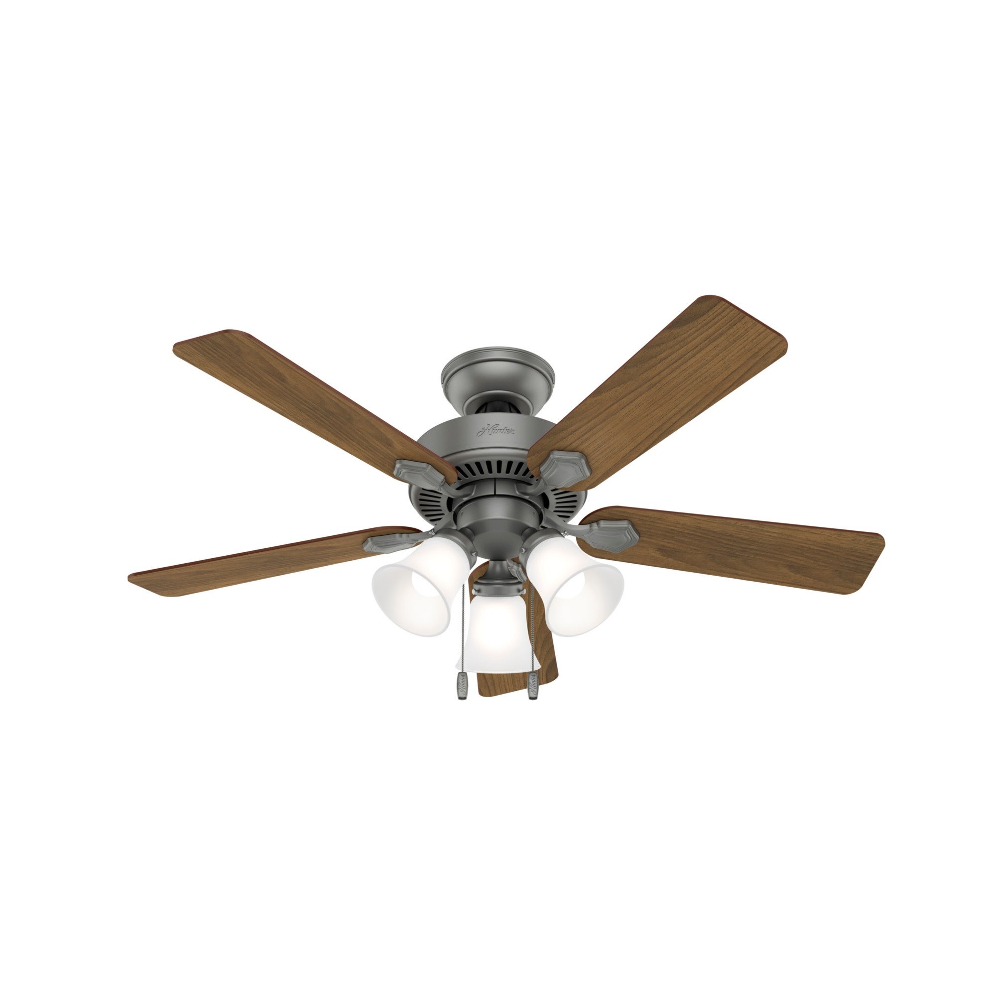 Hunter 44 Swanson Ceiling Fan with 3-Light LED Light Kit and Pull Chai