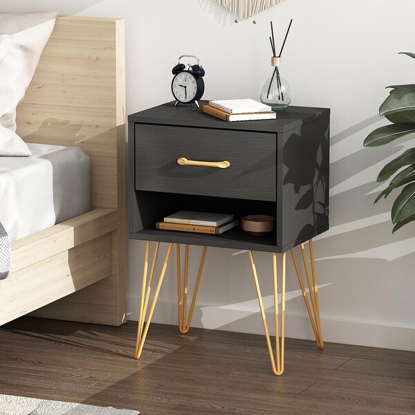 1-drawer Modern Nightstand - - 34189260