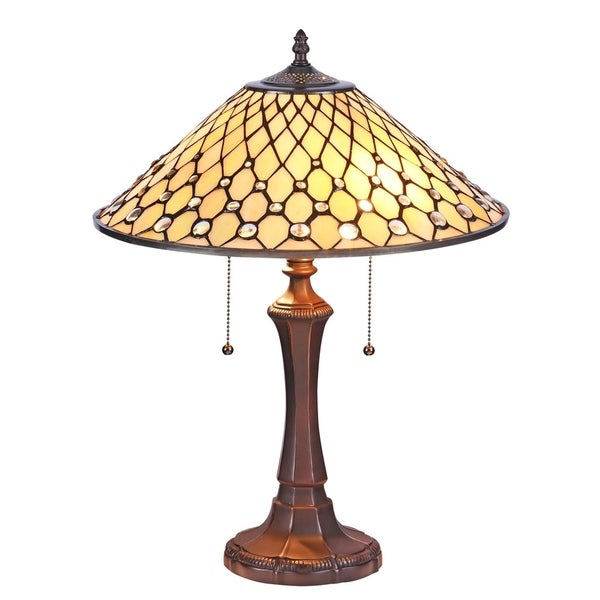 Tiffany Style 2-light Blackish Bronze Table Lamp - Overstock - 1792598