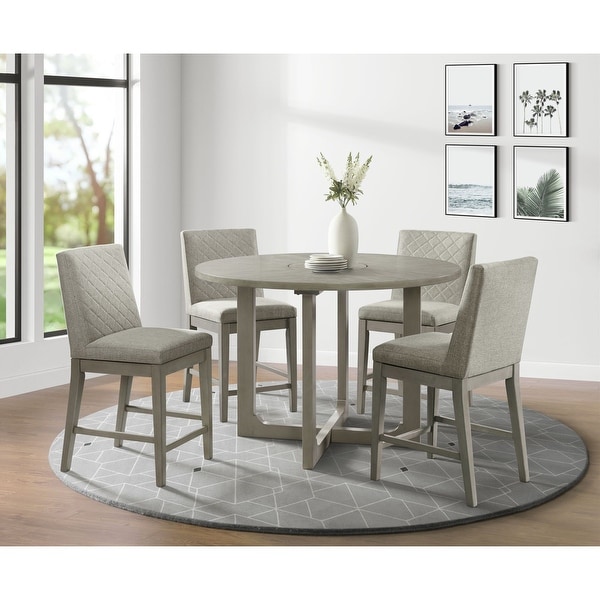 Picket House Furnishings Calderon Counter Height Side Chair Set in Gra