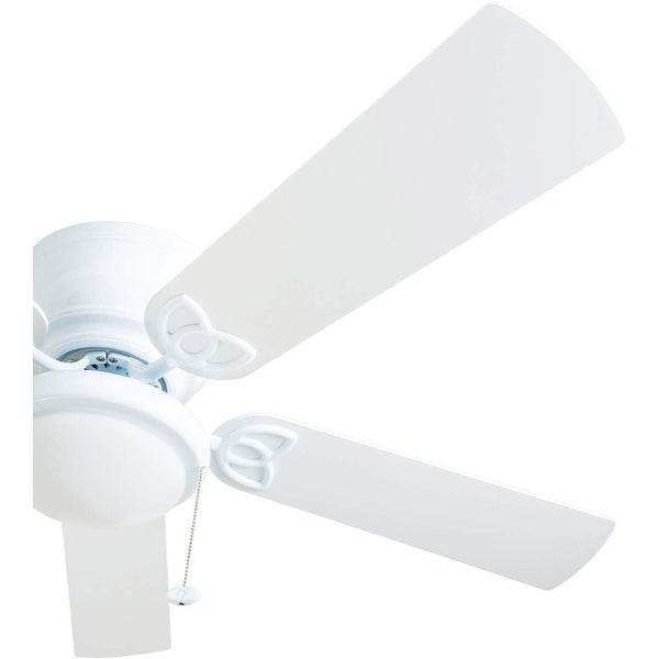 Prominence Home Benton Hugger Ceiling Fan, Low-Profile, LED Cased Whit