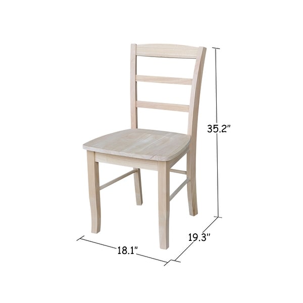 Unfinished Madrid Chair - 2 Chairs - Overstock - 37074707