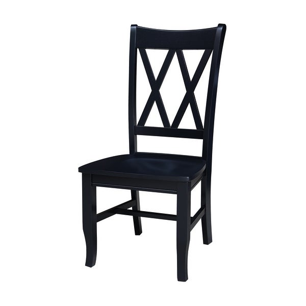 Double XX Solid Wood Chairs - Set of Two - Overstock - 29901684