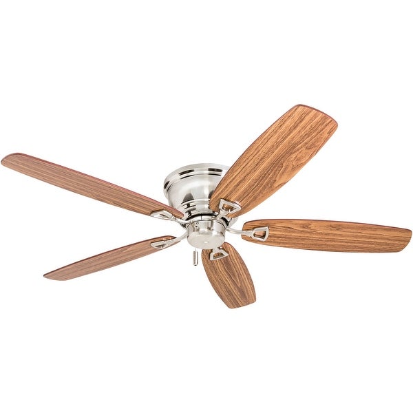 Honeywell Glen Alden 52 Brushed Nickel Low Profile Hugger Ceiling Fan