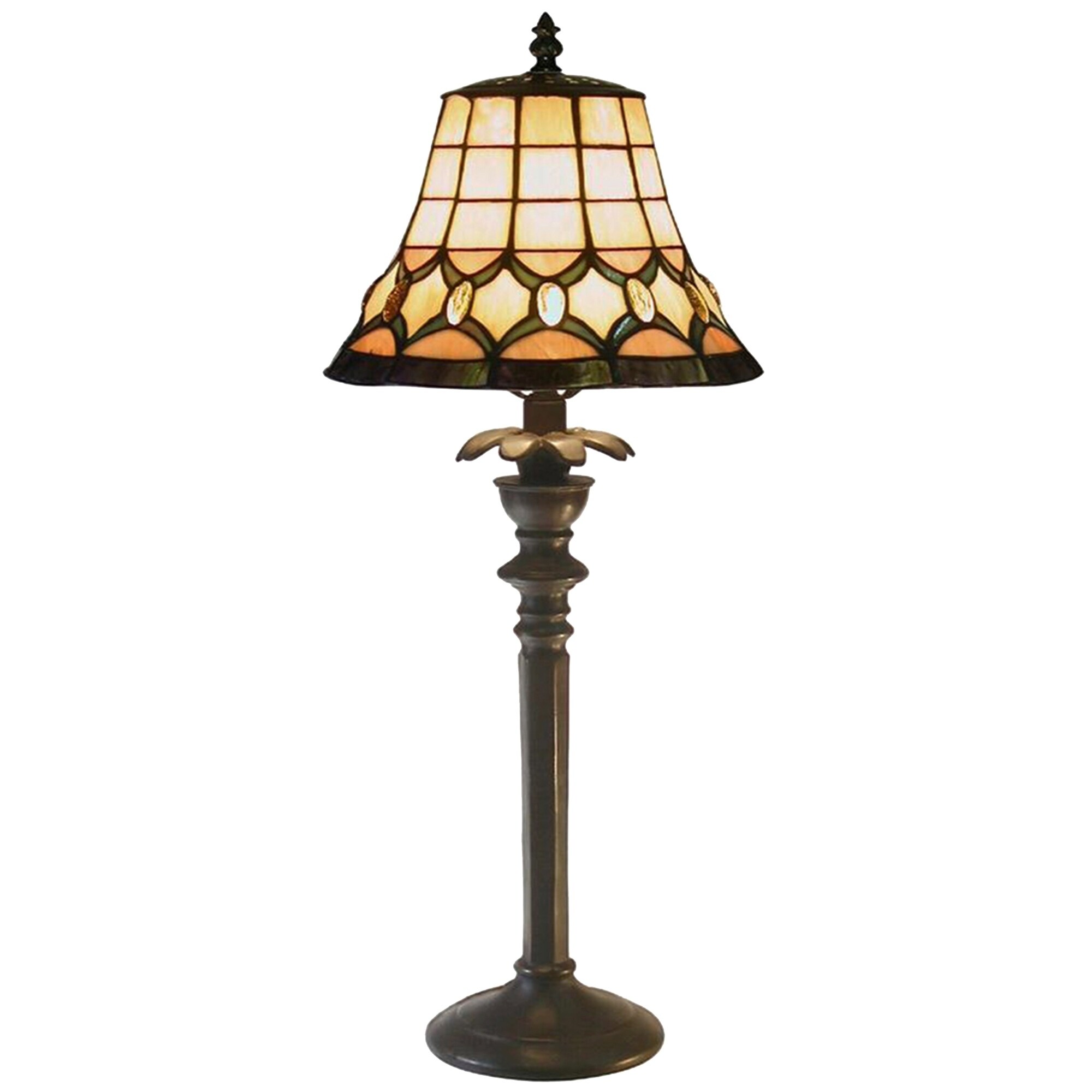 Tiffany-style Jeweled Table Lamp - Overstock - 27105420