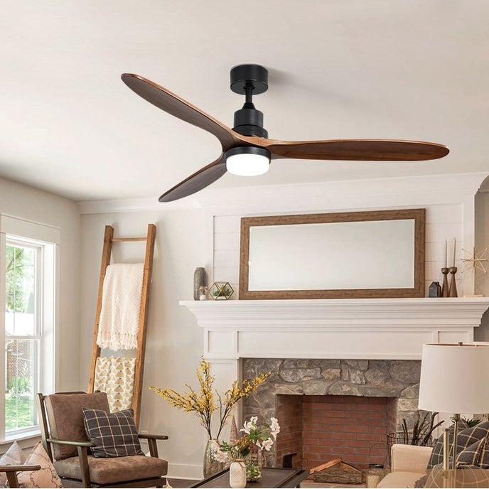 60 inch Ceiling Fan with Lights Reversible Motor Remote Control | Over