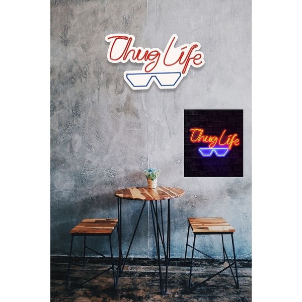 19.3 Novelty Thug Life Led Neon Sign Wall Décor - 0.8