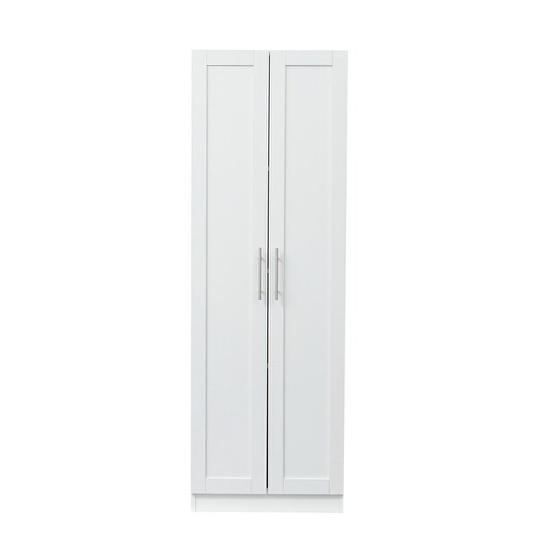 70Height Wood Closet with 2 Door and 4-Tier Inside