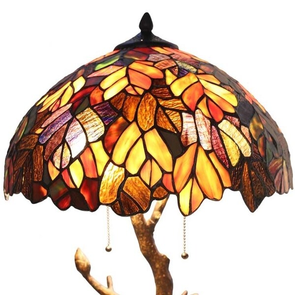 Copper Grove Eugenia Stained Glass 24.5-inch Tiffany-style Lamp with T