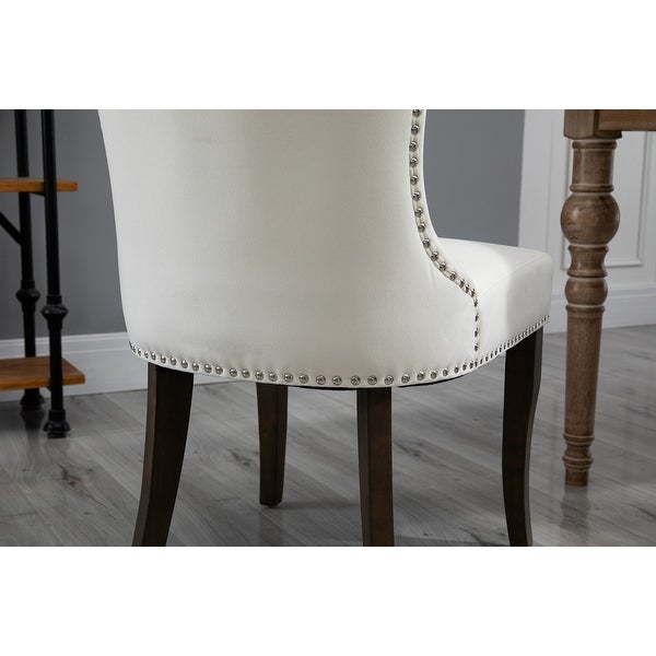 Dining Chair Tufted Armless Chair Upholstered Accent Chair, Set of 2,