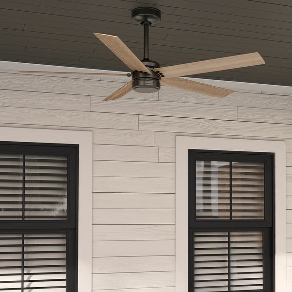 Hunter 52 Burton Outdoor Ceiling Fan and Wall Control