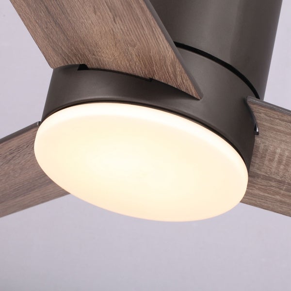 48 Oil-rubbed Bronze LED Hugger/ Low Profile Ceiling Fan with Remote |