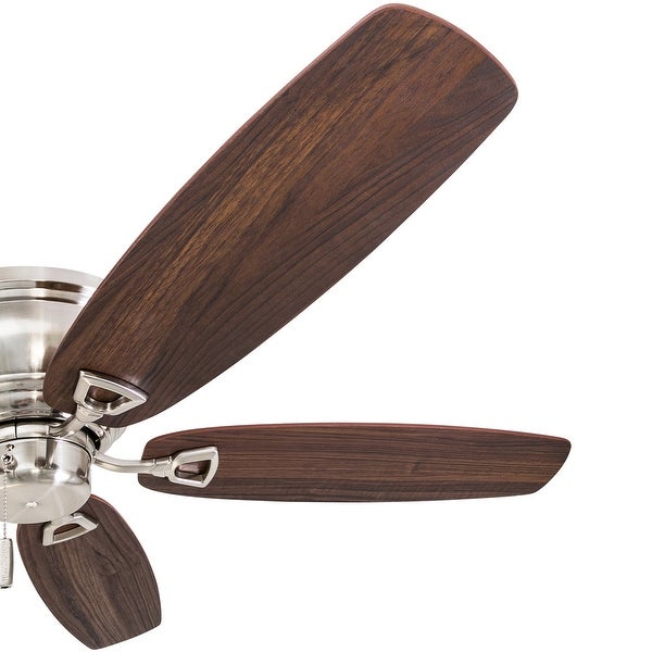 Honeywell Glen Alden 52 Brushed Nickel Low Profile Hugger Ceiling Fan