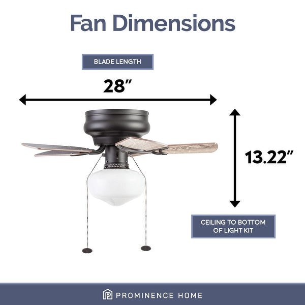 28 Prominence Home Hero Farmhouse Hugger / Low Profile Ceiling Fan