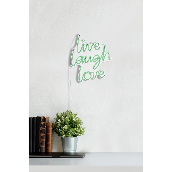 14 Novelty Live Laugh Love Led Neon Sign Wall Décor - Overstock - 368