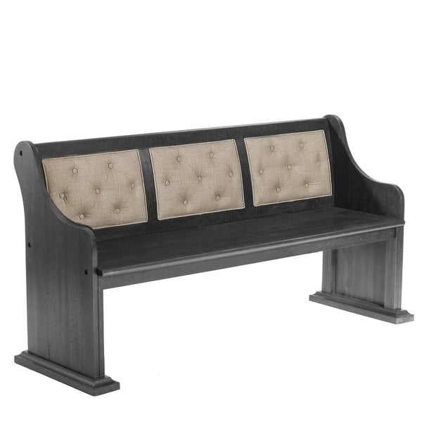 Best Quality Furniture Tufted Backrest Upholstered Dining Bench (Singl