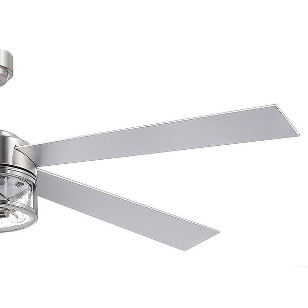 60 In Brushed Nickel Ceiling Fan with Light Remote(5-blade) | Overstoc