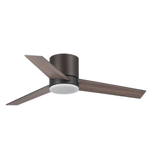 48 Oil-rubbed Bronze LED Hugger/ Low Profile Ceiling Fan with Remote |