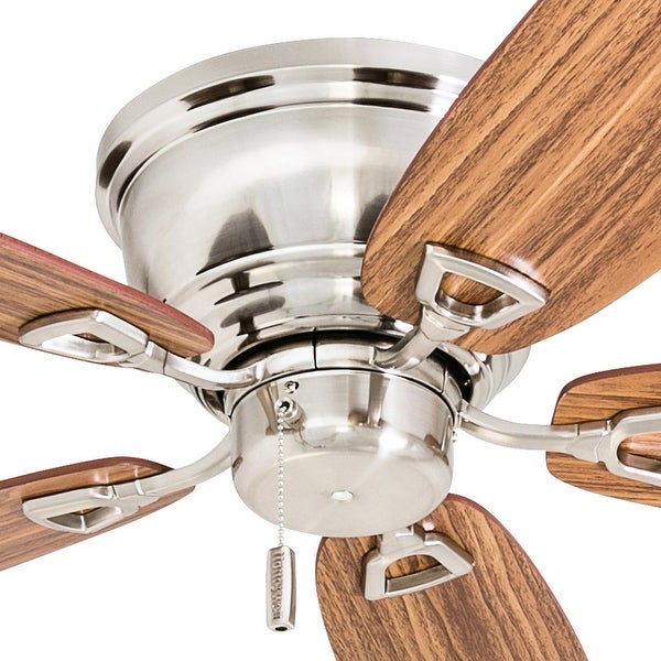 Honeywell Glen Alden 52 Brushed Nickel Low Profile Hugger Ceiling Fan