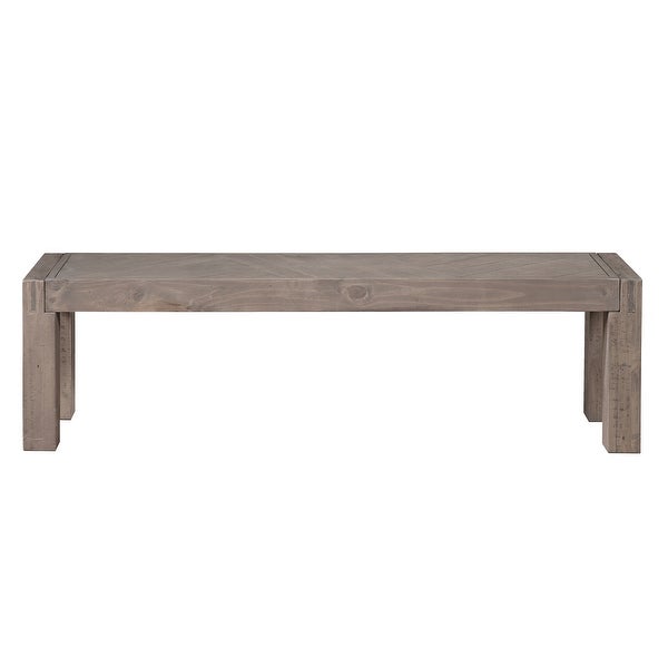 The Gray Barn Aubree Reclaimed Wood Weathered Gray Dining Bench - Over