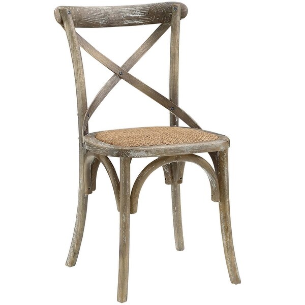 Winston Country Style Cross Back Grey Dining Chair - Overstock - 36883