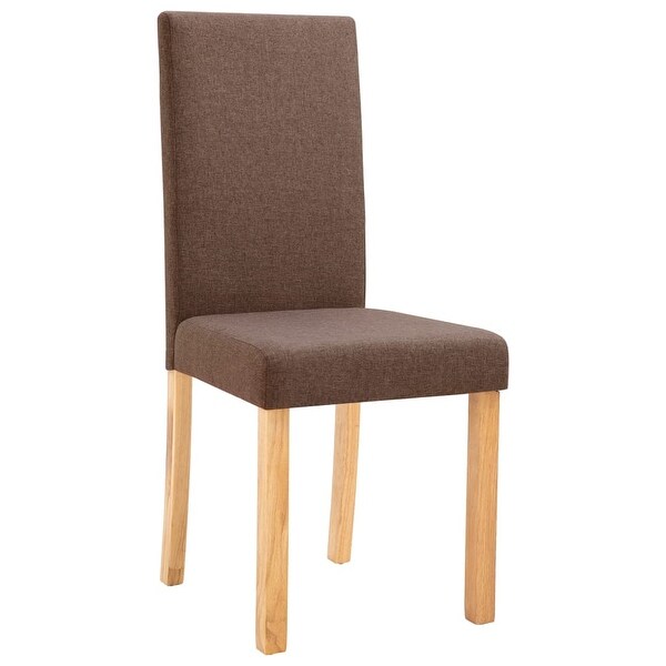 Dining Chairs 4 pcs Brown Fabric - Overstock - 36213308