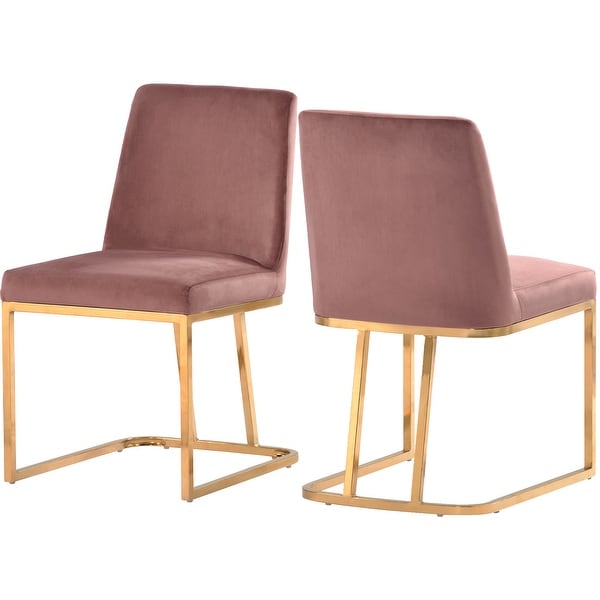 Modern Minimalist Velvet Dining Chairs Accent Chairs Set of 2 - Overst