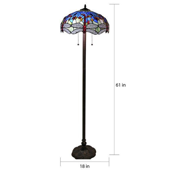 Hailey Tiffany-style Floor Lamp - Overstock - 10139125