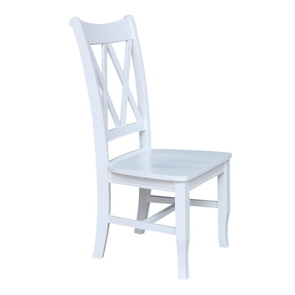 Double XX Solid Wood Chairs - Set of Two - Overstock - 29901684