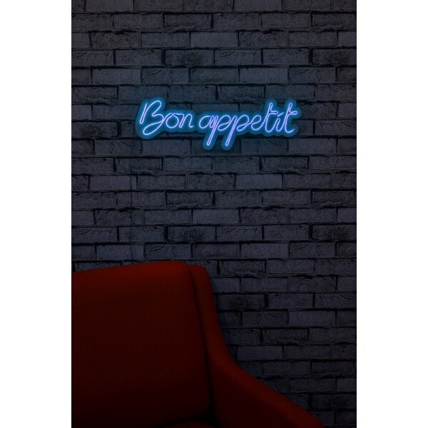 23.6 Novelty Bon Appetit Led Neon Sign Wall Décor - Overstock - 36874