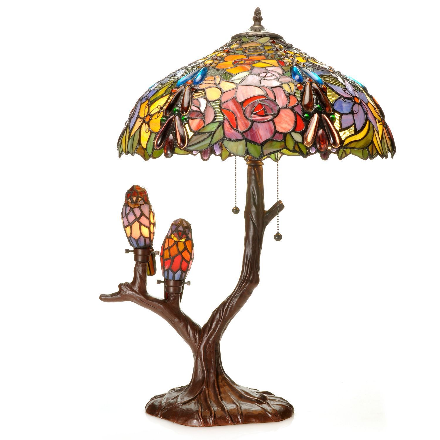 Tiffany-style Sarah Camille Tree Table Lamp by Warehouse of Tiffany -