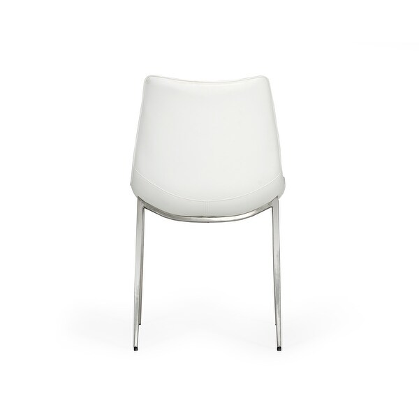 Modrest Frasier Modern White Eco-Leather Dining Chair (Set of 2) - Ove