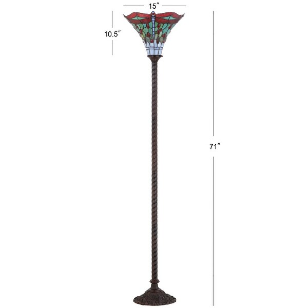 Davis Tiffany-Style 71 Torchiere LED Floor Lamp