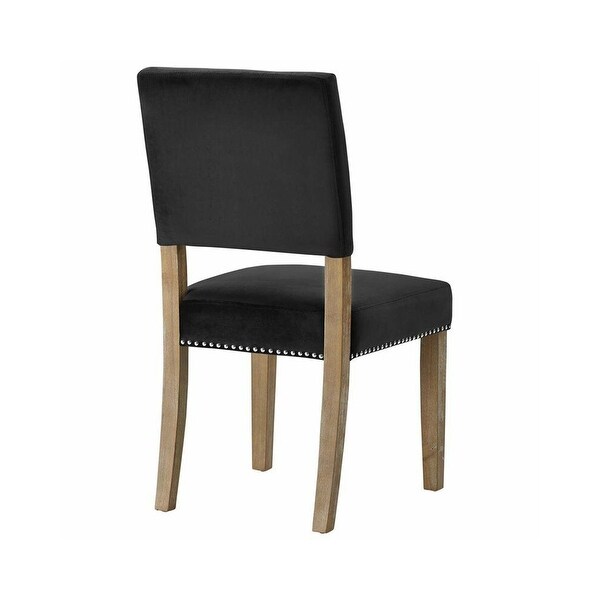 Fabric Upholstered Dining Side Chair Black - 19x36 - Overstock - 37179