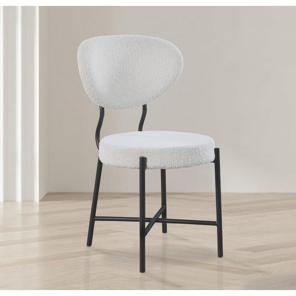 Allure Boucle Fabric Dining Chair - Overstock - 36372533