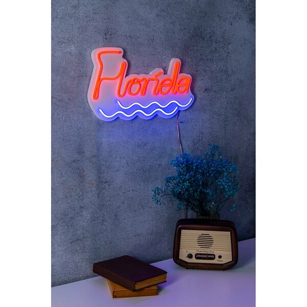 16.9 US Novelty Florida Led Neon Sign Wall Décor - Overstock - 368923