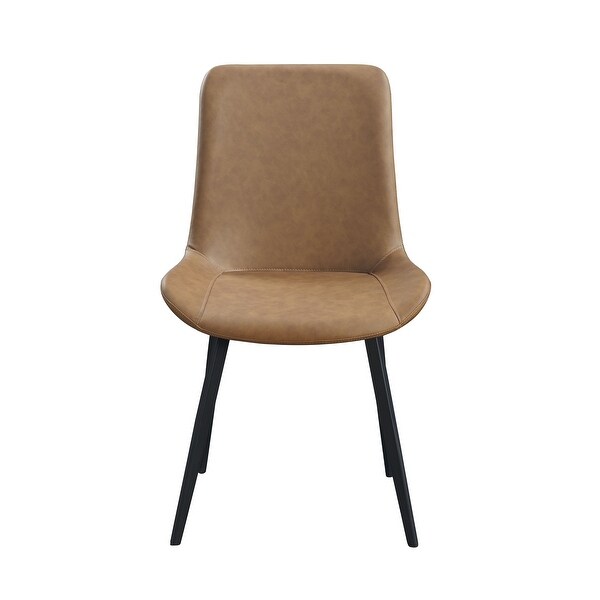 ACME Abiram Side Chair (Set-2) in Brown PU - Overstock - 35193629