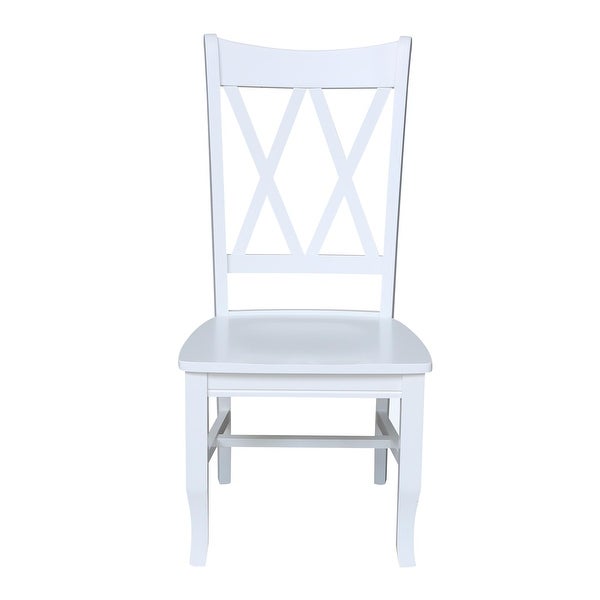 Double XX Solid Wood Chairs - Set of Two - Overstock - 29901684