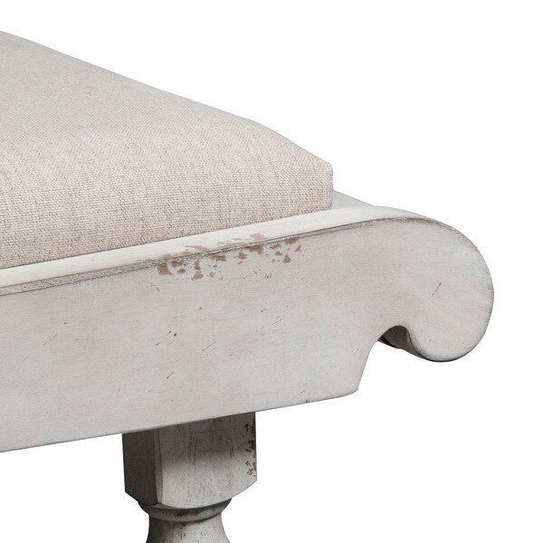 Whitney Antique Linen Bench - Overstock - 30531260