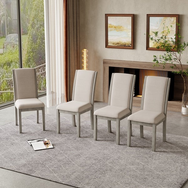 Modern 4-Piece Wood Full Back Dining Chairs - Overstock - 37398553