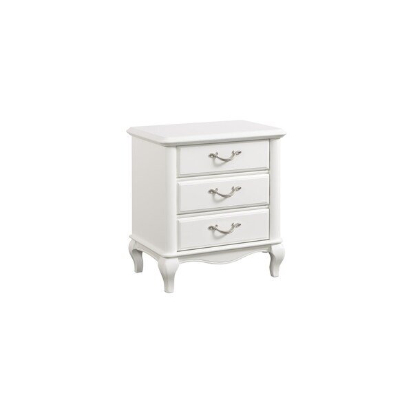 Martin Svensson Home Kelly 3 Drawer Nightstand, White - - 29806958