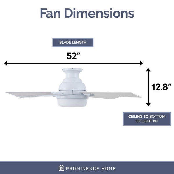 52 Kyrra Indoor Modern Farmhouse Ceiling Fan with with Remote Control