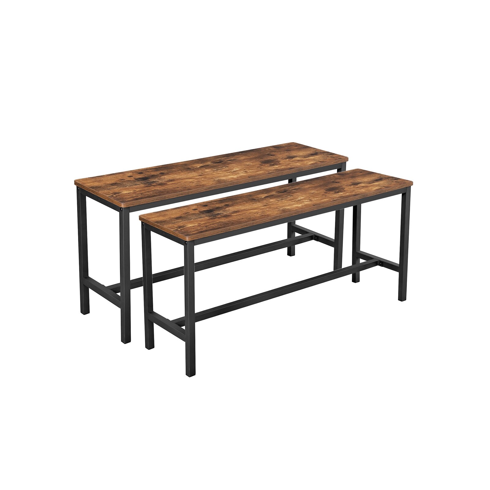 Table Benches, Pair of 2, Industrial Style Indoor Benches, 42.5 x 12.8