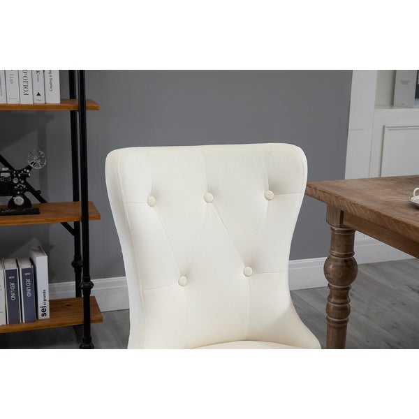 Dining Chair Tufted Armless Chair Upholstered Accent Chair, Set of 2,