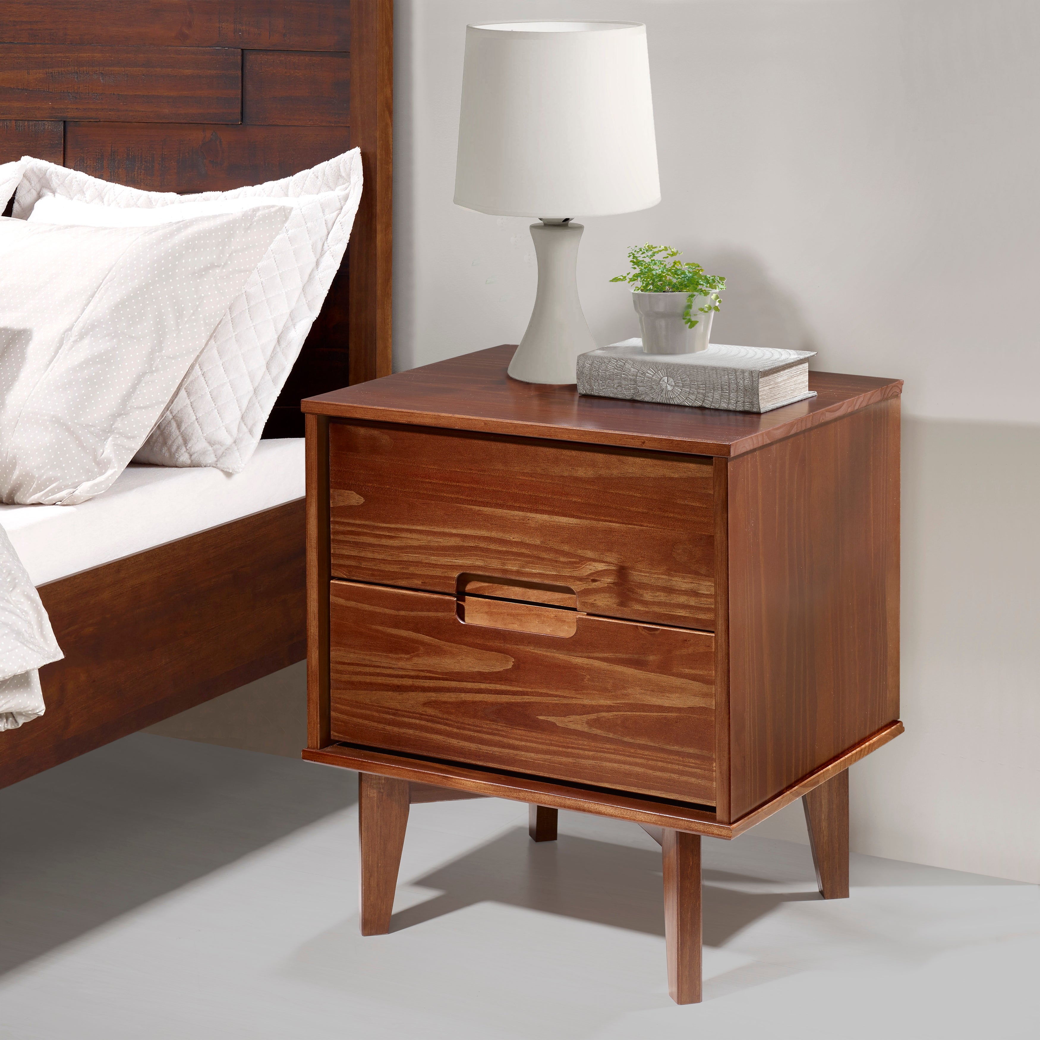 Sonoma 2-Drawer Nightstand, Walnut - - 36389687