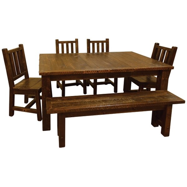 Farmhouse Timber Peg Dining Bench - Overstock - 35353851