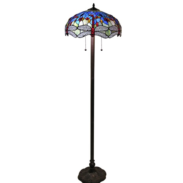 Hailey Tiffany-style Floor Lamp - Overstock - 10139125