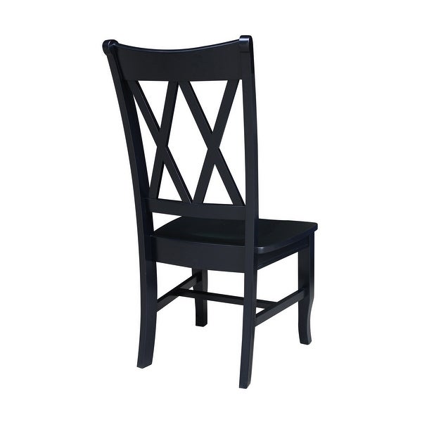 Double XX Solid Wood Chairs - Set of Two - Overstock - 29901684