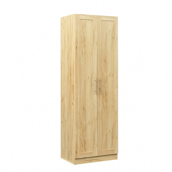 70Height Wood Closet with 2 Door and 4-Tier Inside